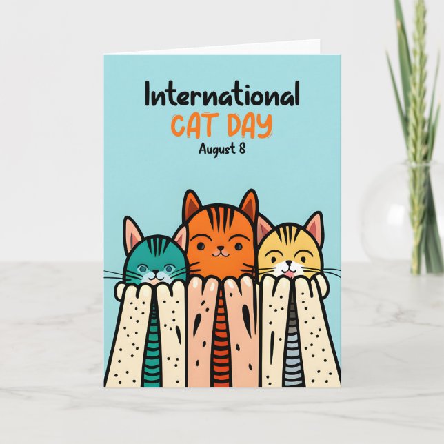 Tarjeta Día Internacional del Gato (Anverso)