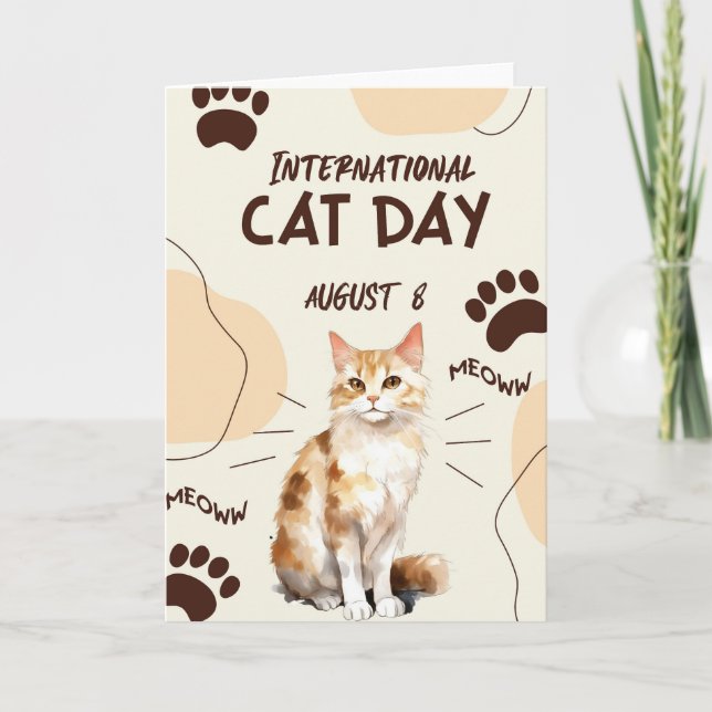 Tarjeta Día Internacional del Gato (Anverso)
