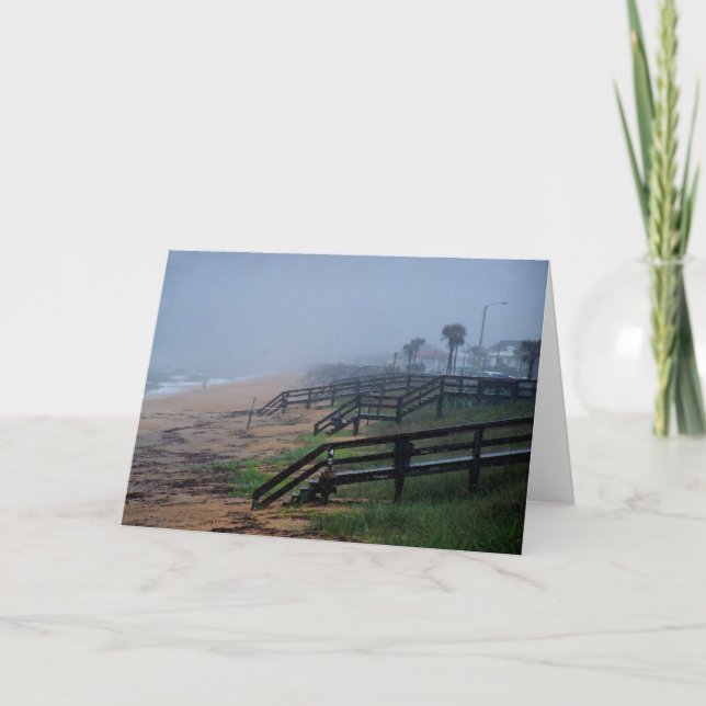 Tarjeta Día lluvioso en Flagler Beach Florida (Anverso)