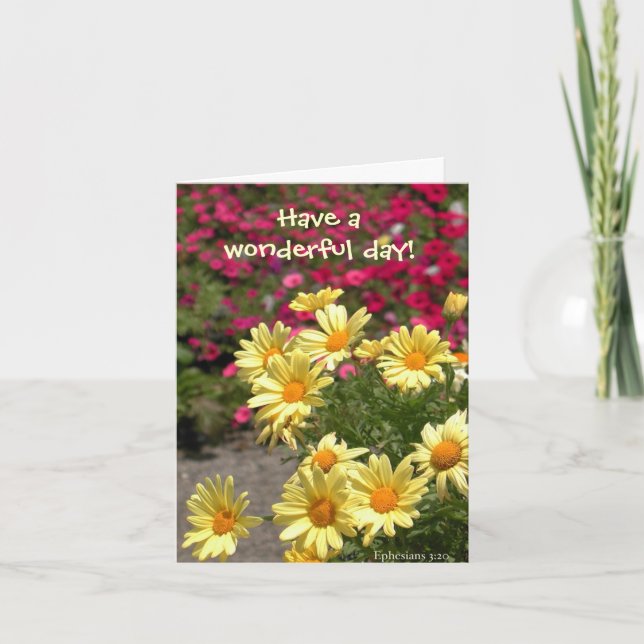 Tarjeta ¡Día maravilloso! (Anverso)