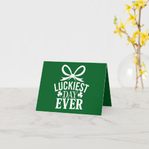 Tarjeta Día más afortunado jamás Día de San Patricio Irlan