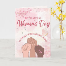 Día Moderno de la Mujer Floral Acuarela Rosa