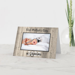Tarjeta Día moderno de la primera madre como foto de la ab