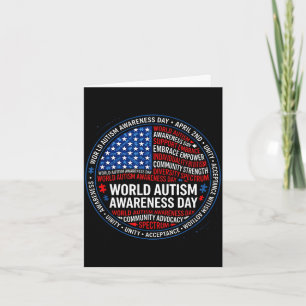 Tarjeta Día mundial de la conciencia sobre el autismo cint