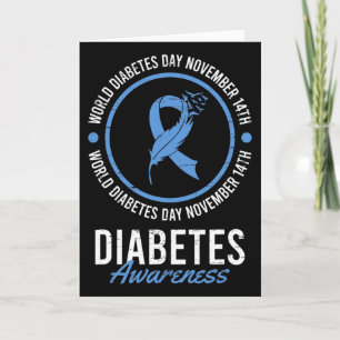 Tarjeta Día Mundial de la Diabetes Noviembre Conciencia de