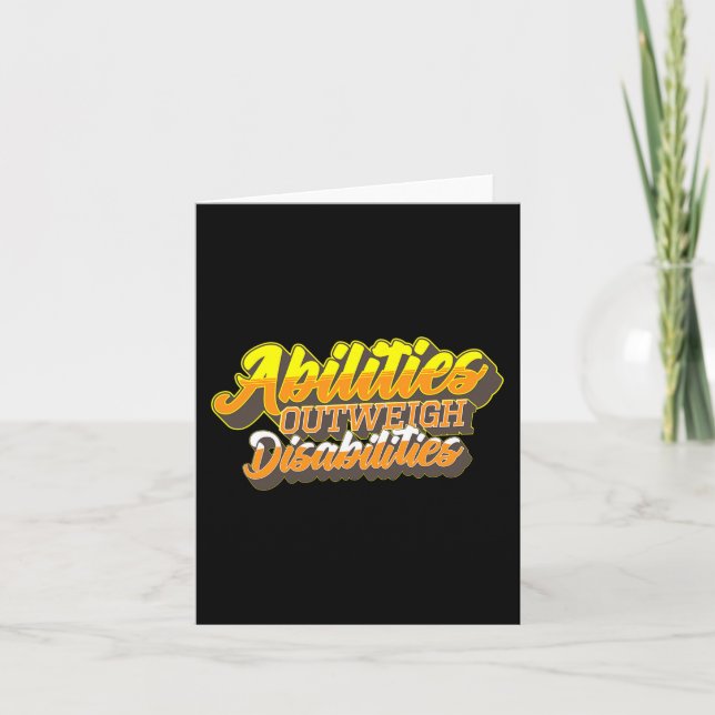 Tarjeta Día Mundial de la Discapacidad para el Síndrome de (Anverso)