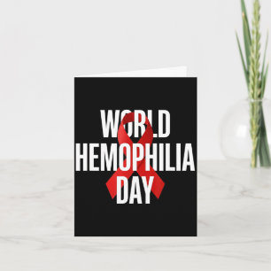 Tarjeta Día mundial de la hemofilia 2025 en abril viste de