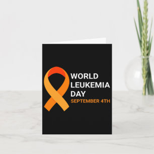 Tarjeta Día Mundial de la Leucemia Gran Conciencia sobre l