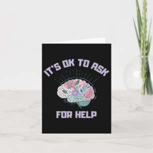 Tarjeta Día Mundial de la Salud Mental Está Bien Pedir Ayu