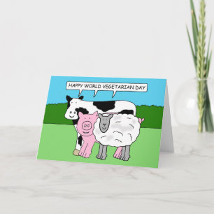 Tarjeta Día Mundial de la Vegetariana 1 de octubre