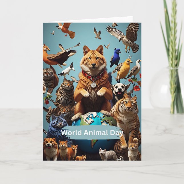 Tarjeta Día Mundial de los Animales (Anverso)