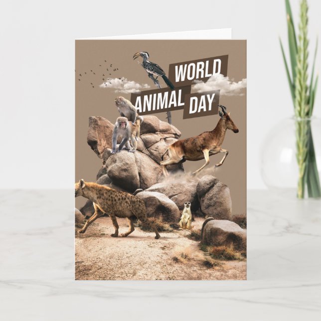 Tarjeta Día Mundial de los Animales (Anverso)