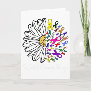 Tarjeta Día Mundial del Cáncer Mes del Cáncer Apoyo Concie