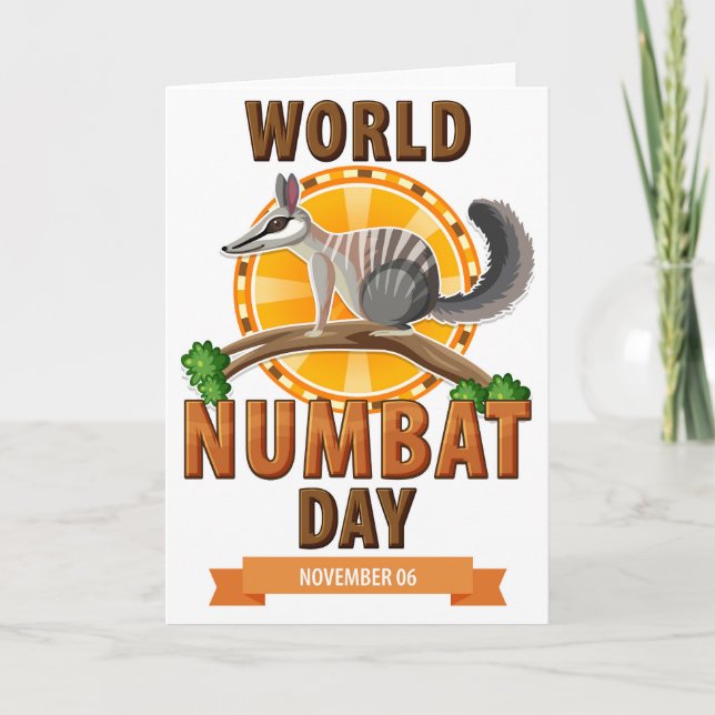 Tarjeta Día Mundial del Numbat (Anverso)