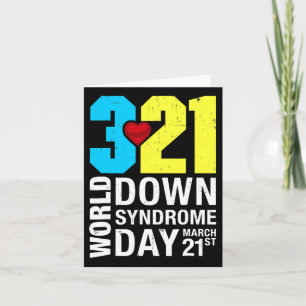 Tarjeta Día Mundial del Síndrome de Down 21 de marzo para