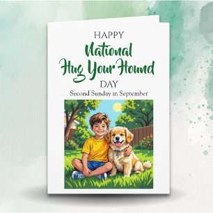 Tarjeta Día Nacional de Abraza a tu Perro! segundo domingo