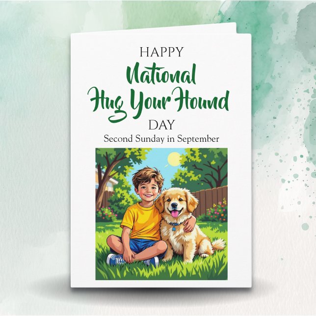Tarjeta Día Nacional de Abraza a tu Perro! segundo domingo (Subido por el creador)