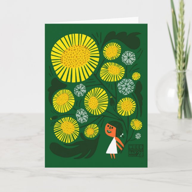 Tarjeta Día Nacional de Apreciación de la hierba 28 de mar (Anverso)