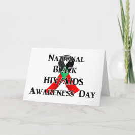 Tarjeta Día Nacional de Concienciación sobre el VIH/SIDA e