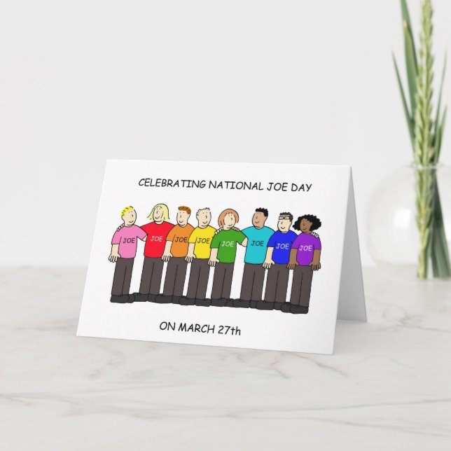 Tarjeta Día nacional de Joe, el 27 de marzo. (Anverso)