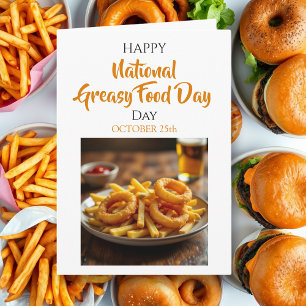 Tarjeta Día Nacional de las Comidas Grasosas 25 de Octub