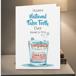 Tarjeta Día Nacional de las Dentaduras Postizas   9 de mar