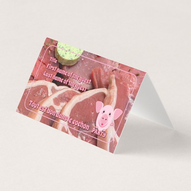Tarjeta Día Nacional del Cerdo (Anverso)