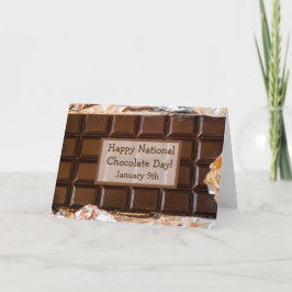 Tarjeta Día Nacional del Chocolate 9 de febrero