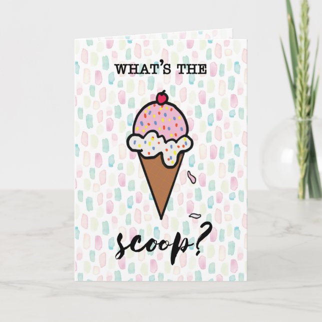 Tarjeta Día Nacional del Crema de Hielo Hello Scoop Cone (Anverso)
