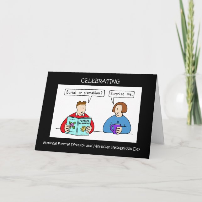 Tarjeta Día nacional del director de funeraria, el 11 de (Anverso)