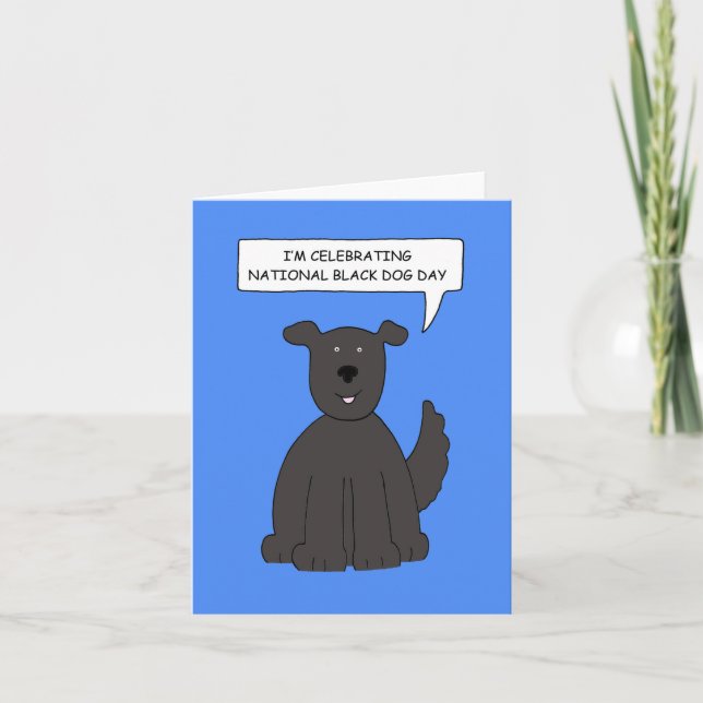 Tarjeta Día Nacional del Perro Negro 1 de octubre (Anverso)