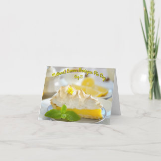 Tarjeta Día Nacional del Pie de Meringue de Limón
