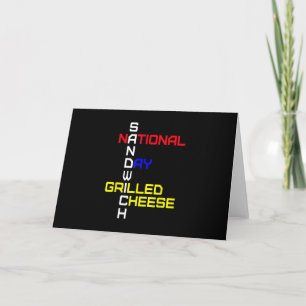 Tarjeta Día Nacional del Sándwich Queso a la Parrilla