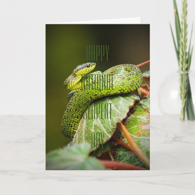Tarjeta Día nacional feliz de la serpiente (Anverso)