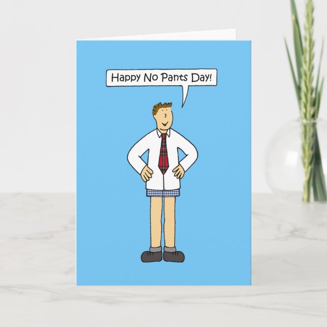 Tarjeta Día nacional sin pantalones (Anverso)