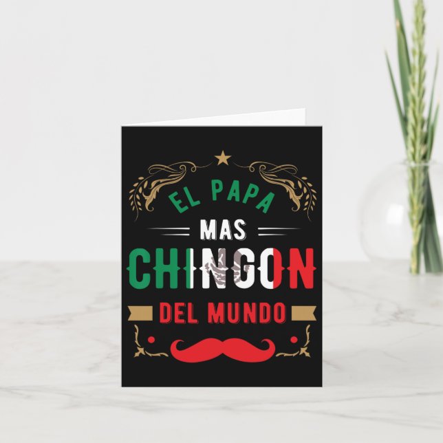 Tarjeta Día O Dia Del Padre O El Papa Mas Chingon (Anverso)