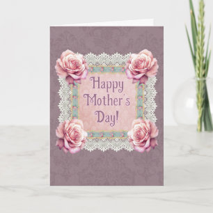 Tarjeta Día personalizado de la madre de estilo victoriano