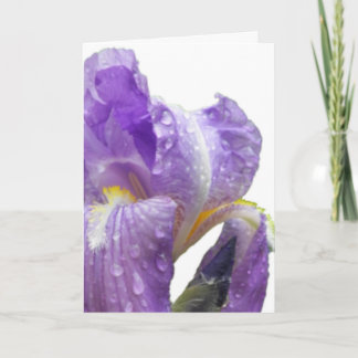 Tarjeta Día personalizado de la madre del iris púrpura