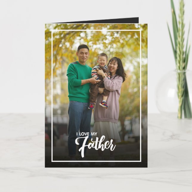 Tarjeta Día personalizado del padre de la foto, regalo de  (Anverso)