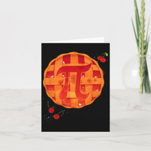 Tarjeta Día Pi Cherry Pie Math Profesor Gracioso Día de Gr