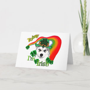 Tarjeta Día Siberian Husky St Patricks
