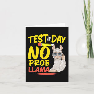 Tarjeta Día sin Prob-llama Llama Maestra y amp; Prueba Est
