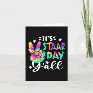 Tarjeta Día Staar Ustedes Dicen Tinte de Paz Día de Prueba
