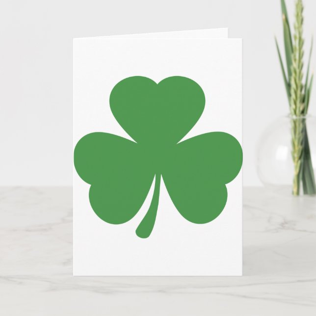 Tarjeta día verde de los ´s de St Patrick del trébol (Anverso)