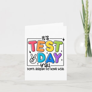 Tarjeta Día Y'all Rock The Test 1 2 3 Motivación