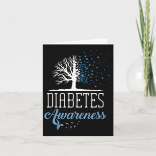 Tarjeta Diabetes Awareness Mes Vintage Butterfly T1 T2