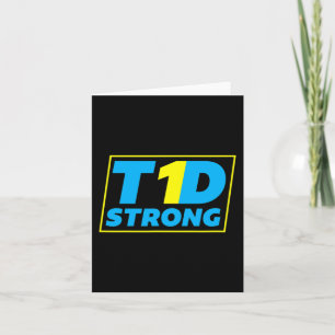 Tarjeta Diabetes TIPO 1 Conciencia fuerte