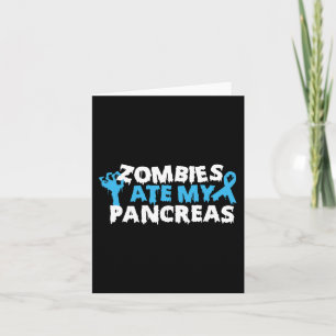 Tarjeta Diabetes Tipo 1 Concienciación Zombies Se Comieron