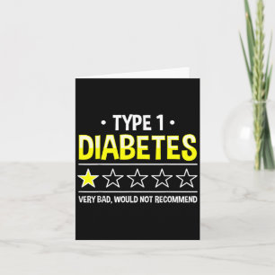 Tarjeta Diabetes Tipo 1 Divertido Humor De Una Estrella