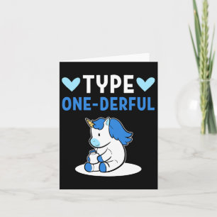 Tarjeta Diabetes Tipo 1 Niños Diabetes Unicornio Tipo 1 D